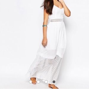 Abercrombie and Fitch white maxi dress